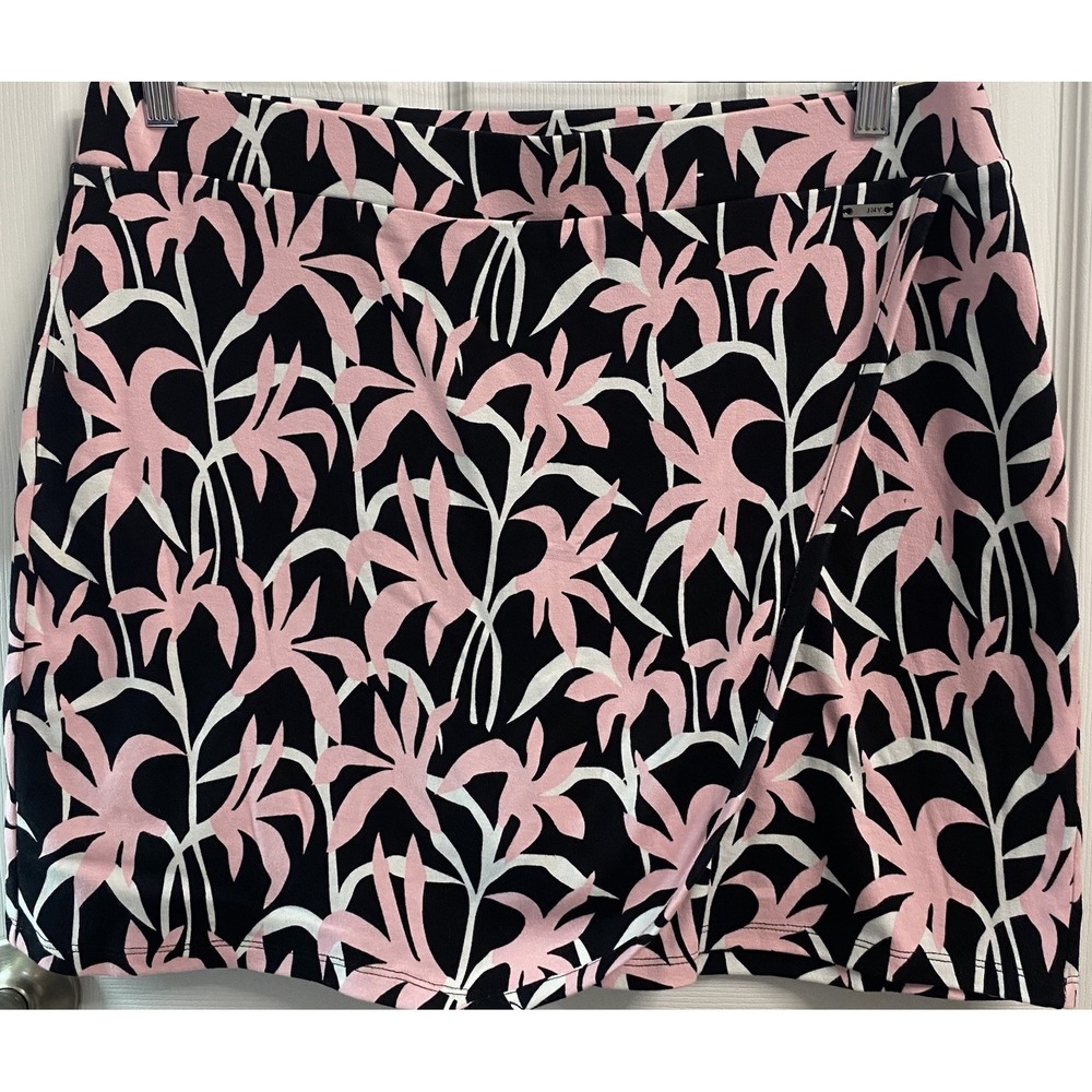 Jones New York Signature‎ Women's Golf Tennis Skort Wrap Skirt Pink&Black Size L